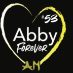 Abby Meeske heart patch with words Abby Forever.