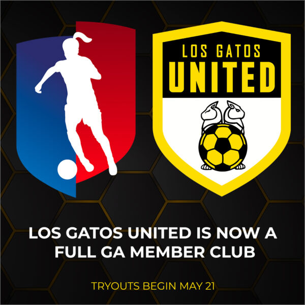 Graphic announcing Full GA membership for Los Gatos United