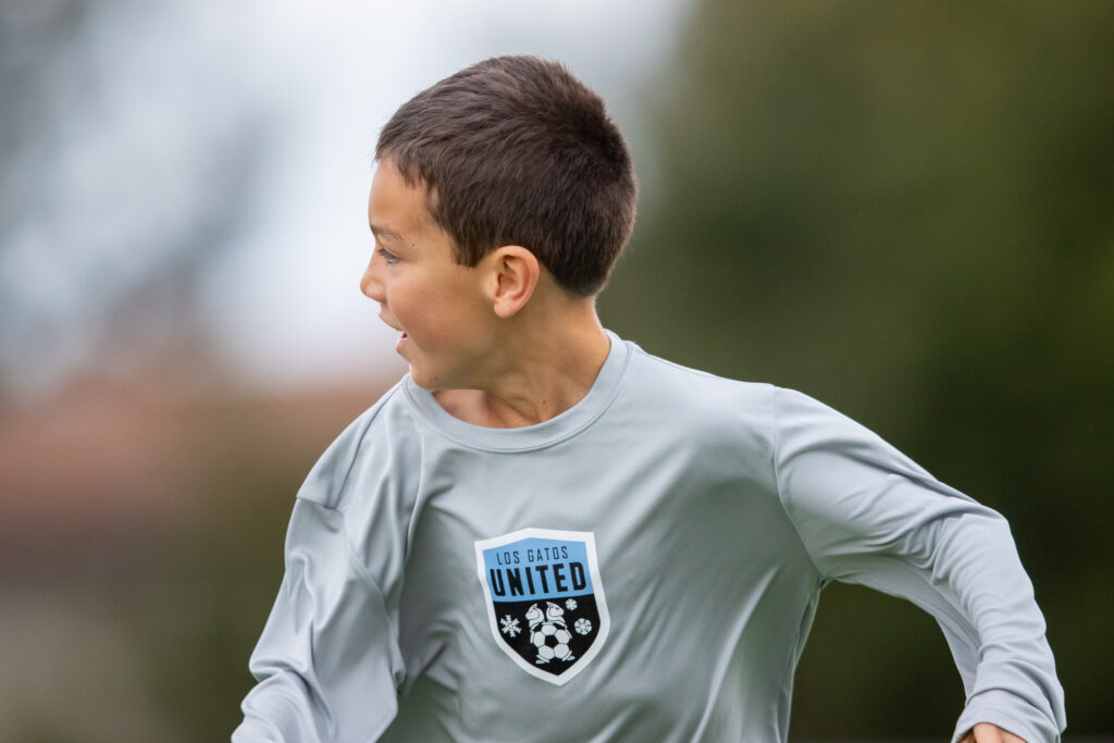 Los Gatos United player training during December Break Camp